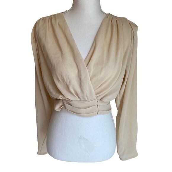 HYFVE Smocked Crop Top Blouse Size M NWOT - Picture 1 of 6